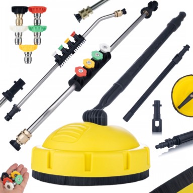 ROSFIX Set za čišćenje T-Racer, kompatibilno s Kärcher K2–K7, koplje 1/4" + 5 mlaznica